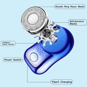Mini Electric Portable Hotel Use Men's Rechargeable Waterproof IPX6 Triple Blade <b>Shaver</b> with 60 Min Working Time - Product Image 2