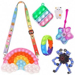 TOYSRUNNER Full Set Pink Anime <b>Puzzle</b> Controller Magnet Fidget-toy Set Novelty Gag Toys Stress Relief Brain Development Plastic - Product Image 1