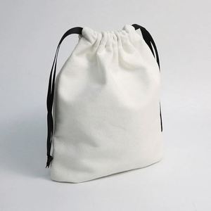 Custom Logo Printed Pink Cotton Gift Jewelry Pouch <b>Small</b> Cotton Drawstring Jewelry Packing Bag - Product Image 2