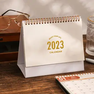 Desk Calendar 2023 2024 Monthly Desktop Calendar Standing Flip Calendar Thick Paper Academic Year Standing Planner Stickers