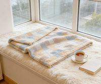 Nordischer Stil Polar Fleece Decke Weich Warm Komfortabel für Sofa Zuhause Büro Dekorative Schlingengarn-Decke