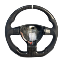Volant de direction en cuir et fibre de carbone véritable personnalisé pour VW Volkswagen Golf 5 Jetta Mk5 GTI R32 EOS Passat B6 Bora