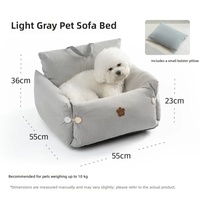 Coussin de siège auto pour chien de luxe sur mesure en tissu Oxford, chaud, respirant, durable, multifonctionnel, lit détachable