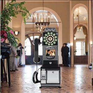 Venta al por mayor cabina telefónica fija personalizada boda Libro <span class=keywords><strong>de</strong></span> Visitas <span class=keywords><strong>teléfono</strong></span> electrónica Trocage <span class=keywords><strong>caja</strong></span> boda Audio - Product Image 2