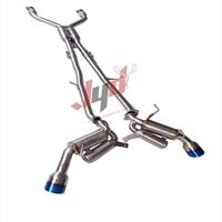 Sistem Knalpot Performa Tinggi Desain Baru dengan Ujung Biru Terbakar untuk Nissan 350Z Z33 V35 2003-2009 Pipa Knalpot Lurus