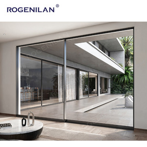 Porte coulissante automatique à capteur en aluminium avec vitrage creux, marque allemande Rogenilan - Product Image 4