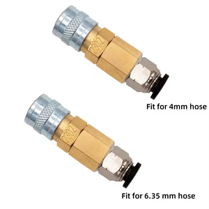 ชุดข้อต่อแบบปลดเร็ว HPA (US) รุ่น 2302 ผลิตจากทองเหลืองขัดเงา สำหรับท่อขนาด 4 มม. (5/32") / 6.35 มม. (1/4") OD บรรจุในกล่องกระดาษ - Product Image 5