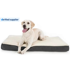 2023 Hot Selling Luxury Fleece Egg Crate Waterproof Memory Foam Orthopedic Removable Washable Cover Dog Bed Cushion Mat For Pet