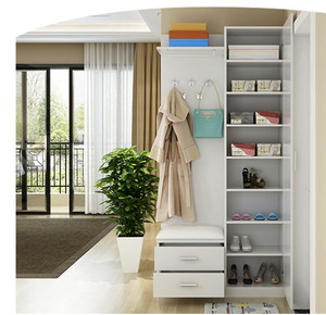 Armoire à chaussures murale moderne en bois, étagère à chaussures verticale avec miroir de <span class=keywords><strong>dressing</strong></span> pour meubles de salon - Product Image 4