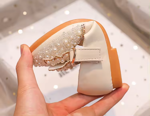 Nuevos zapatos de alta calidad para niños, diamantes de imitación de perlas, zapatos de princesa brillantes para niños, zapatos para Niñas para fiestas y bodas - Product Image 3