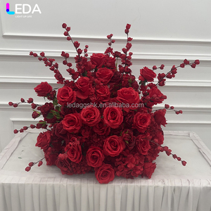 LEDA - Decoración para Fiestas y Eventos, Camino de Mesa con Rosas Rojas, Fondo de Flores Artificiales Popular para Bodas - Product Image 3