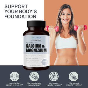 Oem private תווית המחיר הטוב ביותר סידן מגנזיום אבץ כמוסות מזון 500 מ "ג סידן מגנזיום קפסולות - Product Image 5