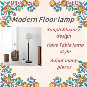 Style europé<span class=keywords><strong>en</strong></span> industriel <span class=keywords><strong>en</strong></span> <span class=keywords><strong>bois</strong></span> à 1 <span class=keywords><strong>pied</strong></span> lumière LED lampadaire tissu <span class=keywords><strong>abat</strong></span>-<span class=keywords><strong>jour</strong></span> <span class=keywords><strong>pour</strong></span> salon chambre salle d'étude hôtel E27 Base - Product Image 4