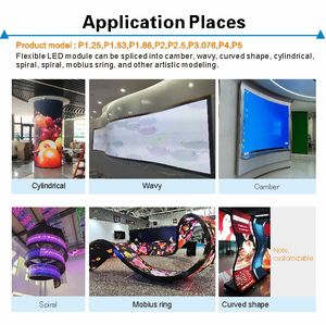 Écran LED circulaire personnalisé OEM, couleur pleine, cube, arc, cylindre, mur, incurvable, affichage LED créatif, utilisation en intérieur, modèle P2, <span class=keywords><strong>Brightstar</strong></span> - Product Image 3