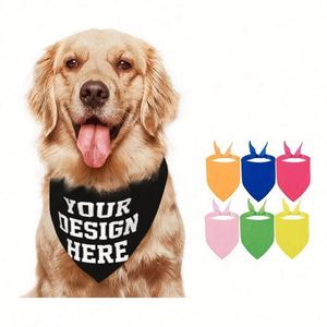ผ้าพันคอสุนัขแบบสามเหลี่ยมปรับได้ ปลอกคอสัตว์เลี้ยงแบบเรียบพร้อมพิมพ์โลโก้ ผ้าพันคอแบบซักได้ ผลิตภัณฑ์ส่งเสริมการขายสำหรับสัตว์เลี้ยง - Product Image 1