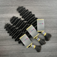 Extensions de cheveux humains en vrac pour tressage, bouclés, Super Double Drawn, pointes pleines, 3 ou 5 pièces, Cheveux Birmans, d'un seul donneur, Vente en gros
