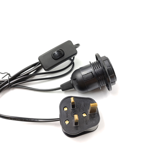 EU chúng tôi cắm đèn cơ sở chủ với On/Off chuyển đổi điện dây cáp treo Mặt dây dẫn ánh sáng lịch thi đấu bóng đèn ổ cắm dây - Product Image 5