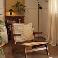 Canapé inclinable moderne et confortable Chaise de salon en bois massif Conception de séjour à domicile