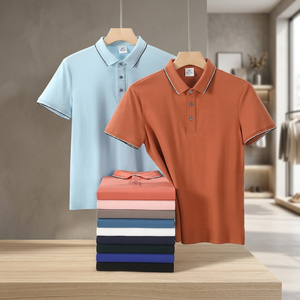 Camisa Casual de Negocios para Hombre, 100% Poliéster, Tejido Geométrico, 180g, Manga Corta, con Botones, Transpirable, con Logotipo en la Espalda, Estilo Playero - Product Image 3