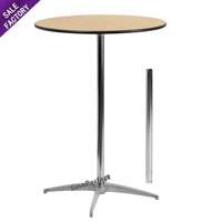 Table ronde pliante en bois pour banquet, prix d'usine, pour événements extérieurs, mariages, fêtes, table de cocktail haute en bois