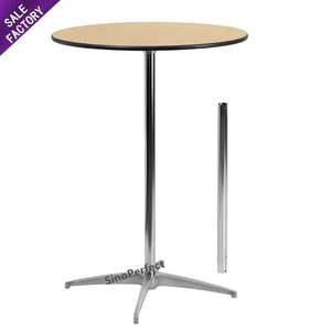 Table ronde pliante en bois pour banquet, prix d'usine, pour événements extérieurs, mariages, fêtes, table de cocktail haute en bois - Product Image 2
