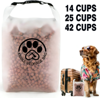 Sac de rangement pour nourriture pour chien Qiqu Custom Pet, 14/25/42 compartiments, idéal pour les voyages et le camping, imperméable
