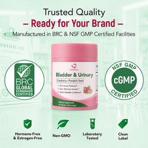 Cápsulas Veganas de Alta Potencia Chinaherbs para el Apoyo de la Vejiga y el Sistema Urinario con Arándano para Mujeres, Comodidad Urinaria Nocturna, Certificaciones BRC, NSF, GMP, ISO - Product Image 2