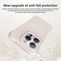 Coques de téléphone magnétiques 3D ondulées durables en silicone pour iPhone 13 Pro Max 14 15, antichoc, fines et ajustées, pour iPhone 16