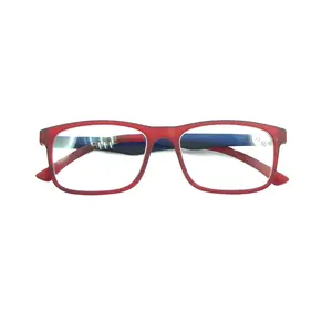 Klar Dark Red Tragbare Lesebrille, Presbyopie Brille, Unzerbrechlich Lesebrille