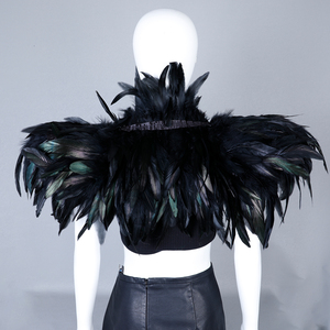 Costume di Halloween di Lusso con Vere Piume, Elegante Sciarpa per <span class=keywords><strong>Donna</strong></span>, Comodo Coprispalle per Adulti, Colore e Taglia Personalizzabili - Product Image 2