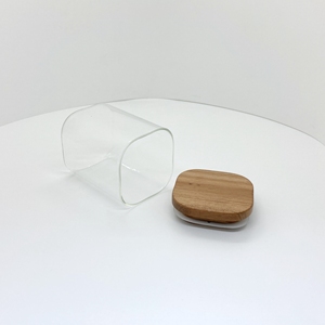 Vietnam Folk Food Spice Storage Wood <b>Lids</b> Rectangular Shape <b>Decoration</b> Kitchen Custom Flat Surface Jars for Borosilicate Jars - Product Image 2