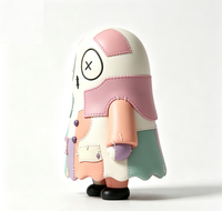 Figurine statique gothique mignonne en vinyle OEM Macaron Pastel Patchwork Ghost Voodoo avec yeux brodés au point de croix, vente en gros directe d'usine chinoise