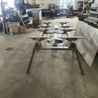 Structure de table de conférence de bureau, pieds métalliques robustes en forme de A, base de table multi-bermues pour plateau de table personnalisé