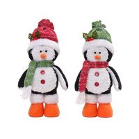 Adorable ensemble de peluches pingouins lumineux avec lumière LED chaude, cadeau de Noël unique pour les enfants