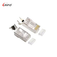 Câble Ethernet FTP CAT6 4 paires avec connecteur RJ45 et gaine de protection |   Solution Réseau Blindée Haute Densité pour Centres de Données Marque Ripo 50V AC