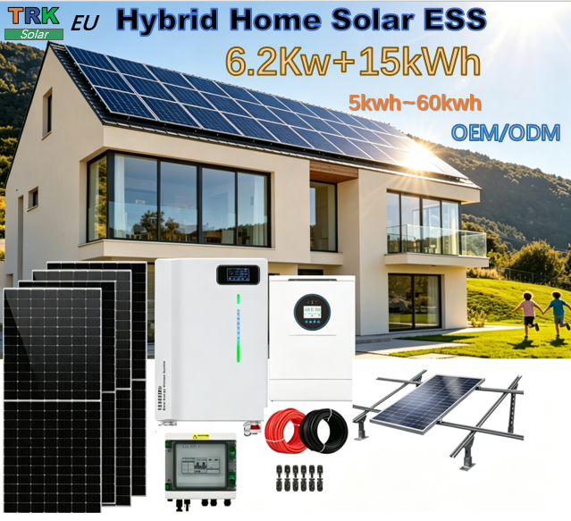 <strong>2026</strong> Hot Sale 6.2KW Hybrid Residential Solar <strong>Battery</strong> Storage <strong>15KWh</strong> Smart WiFi LiFePO4 Backup Kit