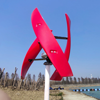 Turbine à vent verticale de 2000w sans puissance, adaptées à un usage domestique, système hors réseau, installation du toit de 2kw, petite taille
