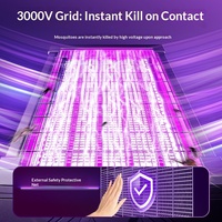 Lámpara Antimosquitos Moderna de ABS con Energía Solar, Trampa Eléctrica para Insectos con Luz UV para Jardín y Patio