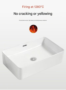 Vasque <span class=keywords><strong>de</strong></span> Salle <span class=keywords><strong>de</strong></span> Bain Rectangulaire <span class=keywords><strong>Design</strong></span> <span class=keywords><strong>Haut</strong></span> <span class=keywords><strong>de</strong></span> <span class=keywords><strong>Gamme</strong></span>, Forme Carrée, Lavabo <span class=keywords><strong>de</strong></span> Luxe avec Meuble-Vasque - Product Image 5