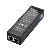Inyector SDAPO de alimentación a través de Ethernet Gigabit Poe de 48V CC, tamaño Mini, inyector POE, inyector POE de 30W, Ethernet Industrial