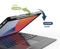 Étui robuste OEM avec clavier intégré pour iPad Pro 12.9/12.9 2018-2022, pavé tactile, rétroéclairage RVB, nouveau USB-C