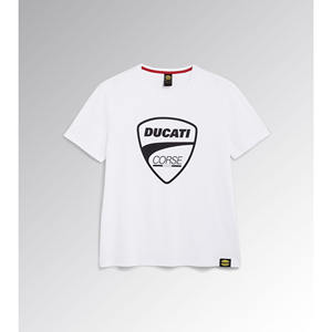 Camiseta Diadora Ducati Corse Logo Optical Jersey Blanco 100% Algodón M - Product Image 1