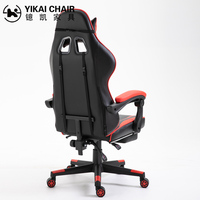 Chaise de bureau gaming exécutive en cuir de haute qualité, inclinable à 135 degrés, avec repose-pieds, pivotante à 360 degrés et vérin à gaz à 3 positions