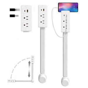 Huyo 0728 2026 New Travels Multi <b>Plug</b> Wall Outlet <b>Extender</b> with 180 Degree Rotation for Hotel RV Household & Garage Use 110-240V - Product Image 3