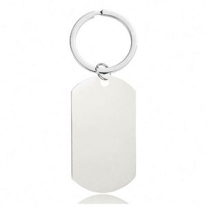 50mm Mirror Polish Strip Bar Keychain Stainless Steel Stamping Bar Blank Keychain for DIY Custom Name Engrave <b>Charm</b> Tags <b>Keyring</b> - Product Image 5