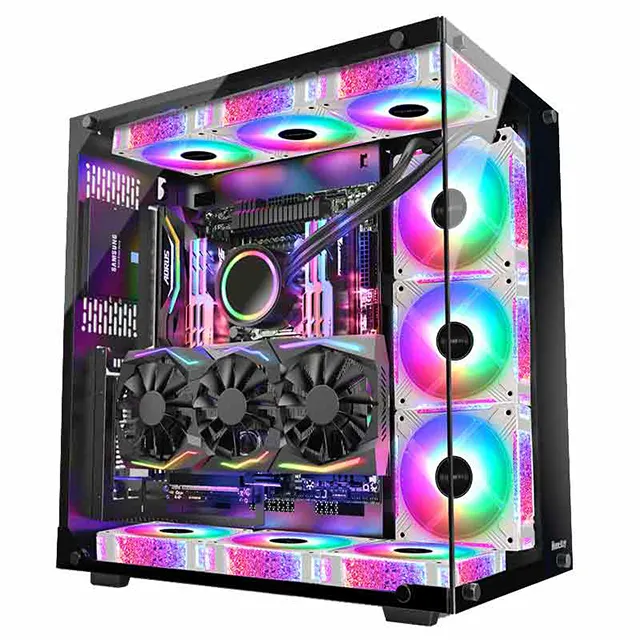 MVP Apollo applicable motherboard ATX/E-AXT computer transparent fully permeable cold glass case