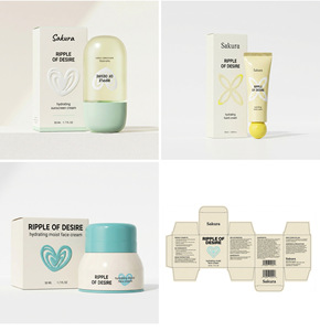 Ensemble d'emballages cosmétiques personnalisables style ado, flacons et pots pour produits de beauté jeunesse - Product Image 4