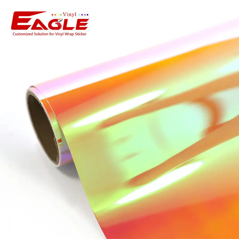 Factory Price Self Adhesive Color Cutting Vinyl, Opal Pink Yellow adhesive vynil Holographic Pvc Cutting Vinyl
