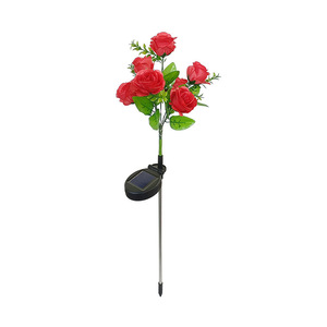 <b>Solar</b> Rose Garden Lights Led <b>Solar</b> Powered Outdoor Waterproof Decorative Flower Lamp For Yard Patio Landscape <b>Lighting</b> - Product Image 4