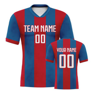 Nueva Temporada, Gran Venta, Jersey de Fútbol Personalizado 100% Poliéster con Transferencia de Calor, Cuello en V, Manga Corta, Transpirable, Conjuntos de Uniformes de Fútbol Retro - Product Image 2